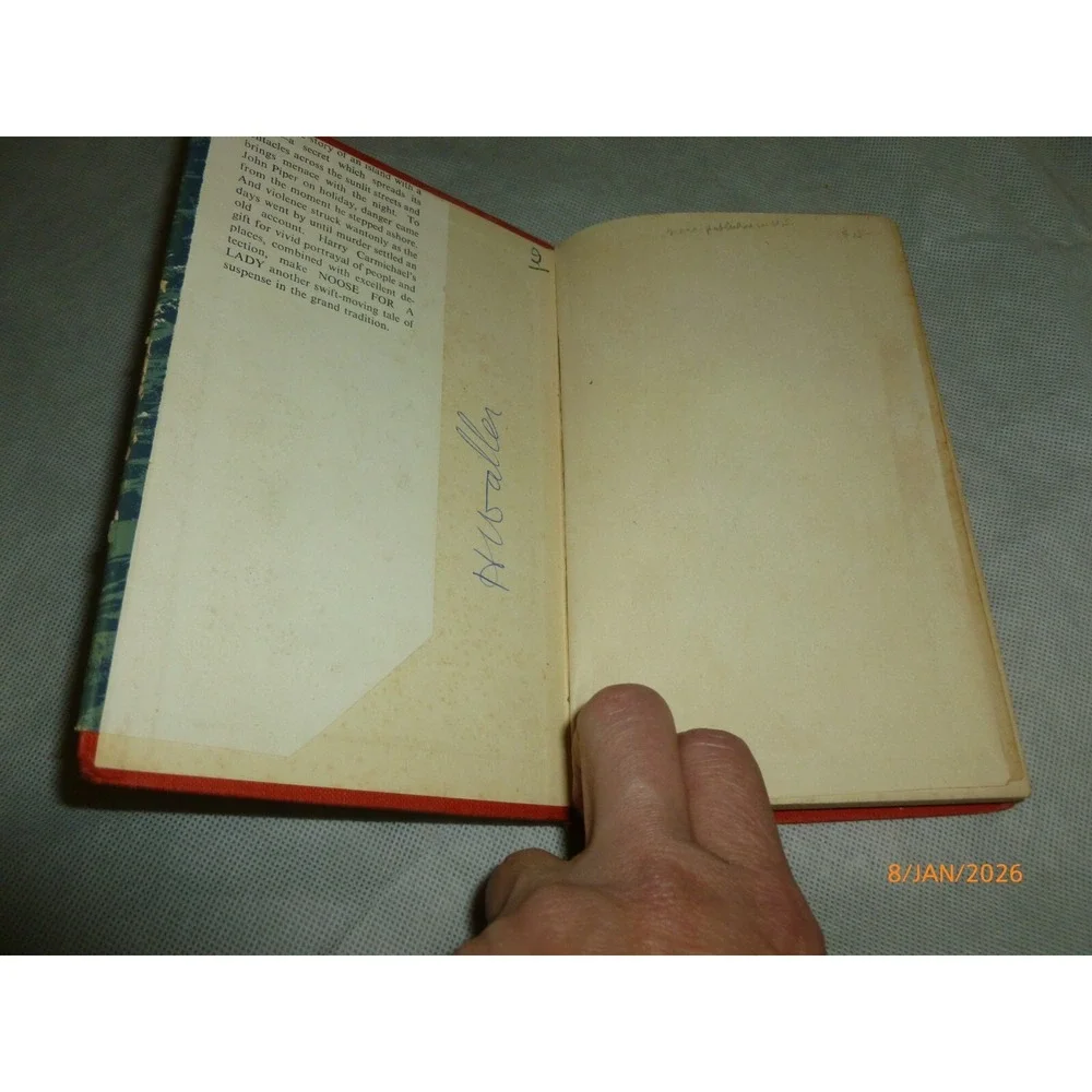 Noose for a Lady Harry Carmichael Collins Crime Club Mystery Hardcover 1958‎ DJ
